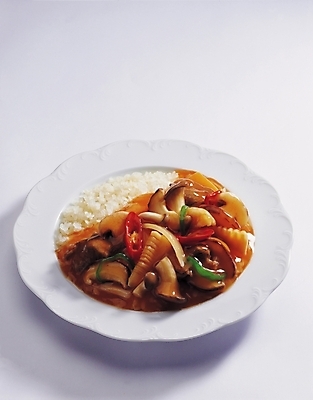 포토 JPG 그릇 식기 접시 한식 음식 밥 한국 실내 근접촬영 사람없음 세로 식사 버섯덮밥 국내포토 아시아 뷰포인트 내부 덮밥 파일형식