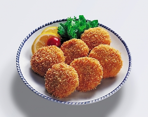 포토 JPG 그릇 접시 음식 서양음식 실내 근접촬영 사람없음 가로 튀김 레몬 크로켓 국내포토 식기 뷰포인트 과일 내부 파일형식