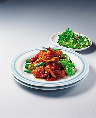 포토 JPG 그릇 접시 한식 음식 반찬 실내 근접촬영 사람없음 제육볶음 국내포토 식기 뷰포인트 내부 파일형식