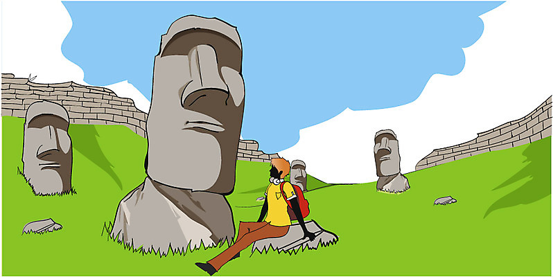 EPS 주간 남자 건축 외국문화 여행 가방 일러스트 휴가 휴식 한명 사람 20대 성인 야외 헤드폰 세계여행 남아메리카 돌벽 칠레 모아이 이스터섬 남자만 남자한명만 성인남자만 청년만 청년남자만 청년남자한명만 성인한명만 성인남자한명만 성인만 국내일러스트 자연요소 1 잡화 문화 벽 섬 음향기기 컨셉 아메리카 청년 세계 석상 파일형식 벡터