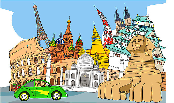 EPS 주간 건축물 남자 여행 고건축 일러스트 자동차 휴가 휴식 한명 사람 20대 성인 야외 건물 세계문화유산 도시 세계여행 에펠탑 이탈리아문화 이집트문화 인도문화 콜로세움 스핑크스 타지마할 도쿄타워 성바실리성당 오사카상 남자만 남자한명만 성인남자만 청년만 청년남자만 청년남자한명만 성인한명만 성인남자한명만 성인만 국내일러스트 자연요소 1 동양문화 건축 육상교통 외국문화 컨셉 이집트 청년 세계 성당 문화재 인도 인도_나라 로마 러시아 파리 랜드마크 유럽문화 파일형식 벡터