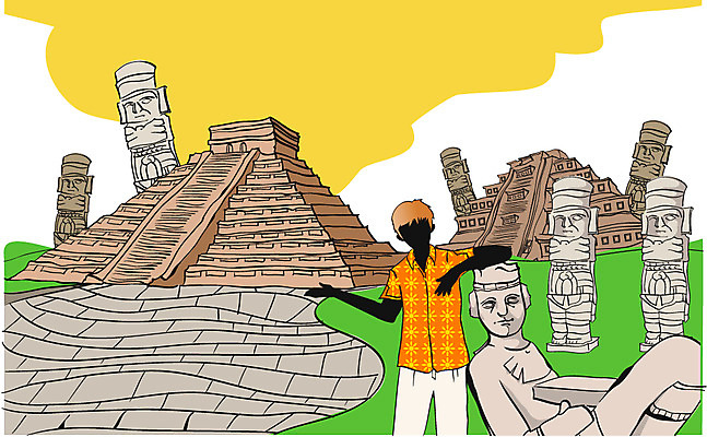 EPS 주간 남자 조각 외국문화 여행 일러스트 휴가 휴식 멕시코 안내 한명 사람 20대 성인 야외 세계문화유산 세계여행 중앙아메리카 알림 피라미드 이집트문화 마야문화 삼문화광장 조각_조소 남자만 남자한명만 성인남자만 청년만 청년남자만 청년남자한명만 성인한명만 성인남자한명만 성인만 국내일러스트 자연요소 1 건축물 전통문화 문화 컨셉 북아메리카 이집트 아메리카 청년 세계 문화재 랜드마크 조소 파일형식 벡터