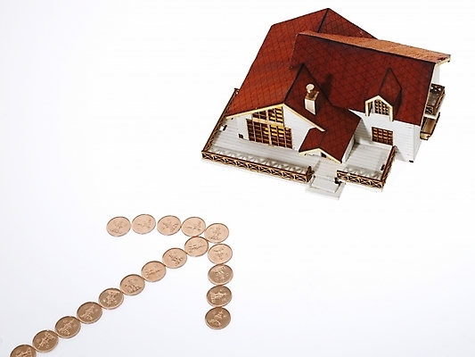 포토 JPG 스튜디오촬영 화살표 돈 주택 사람없음 금융 경제 모형 동전 원화 재산 오브젝트 십원 국내포토 실내 건물 파일형식