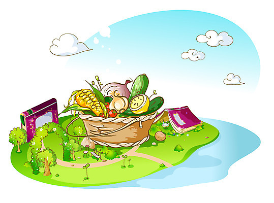 EPS 주간 나무 식물 구름 공원 길 백그라운드 토마토 채소 벤치 의자 과일 일러스트 식재료 하늘 양파 날씨 오이 옥수수 이벤트 사람없음 야외 책 강 독서 바구니 새싹 맑음 산책로 레몬 휴식처 국내일러스트 자연요소 공공시설 가구 휴식 곡류 파일형식 벡터