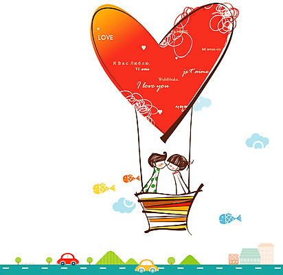 EPS 나무 구름 커플 여자 남자 감정 도로 데이트 일러스트 교통시설 자동차 하늘 산 키스 주택 사랑 어류 사람 두명 열기구 하트 국내일러스트 자연요소 모양 식물 길 육상교통 교통 관계 항공교통 건물 수중동물 애정표현 시설 파일형식 벡터