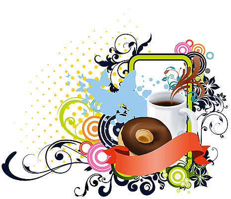 EPS 문양 여유 커피 음식 빵 나비 백그라운드 일러스트 추상 디저트 사람없음 도넛 제빵 코코아 국내일러스트 감정 음료 곤충 무늬 제과제빵 파일형식 벡터