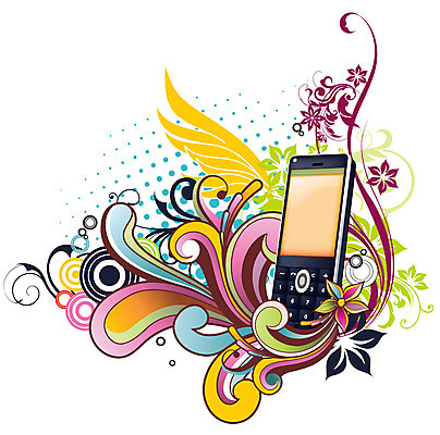 EPS 문양 꽃 백그라운드 날개 일러스트 추상 사람없음 스마트폰 통신기기 국내일러스트 식물 무늬 통신 핸드폰 스마트기기 기계 파일형식 벡터