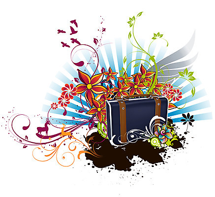 EPS 동물 문양 잡화 꽃 여행 백그라운드 날개 가방 일러스트 조류 추상 휴가 사슴 사람없음 캐리어 여행가방 국내일러스트 식물 무늬 포유류 파일형식 벡터