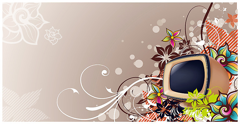 EPS 문양 꽃 백그라운드 일러스트 추상 사람없음 모니터 텔레비전 영상 국내일러스트 식물 무늬 전자제품 컴퓨터 파일형식 벡터