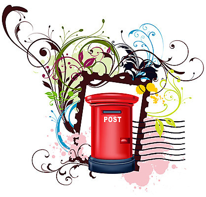 EPS 문양 백그라운드 일러스트 추상 사람없음 우체통 오브젝트 우표 직인 소식_알림 국내일러스트 컨셉 무늬 파일형식 벡터