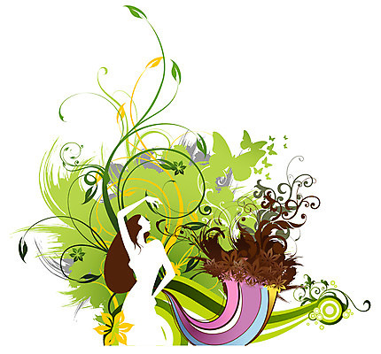 EPS 문양 여자 꽃잎 실루엣 백그라운드 무늬 일러스트 추상 여자만 국내일러스트 꽃 촬영기법 사람 파일형식 벡터