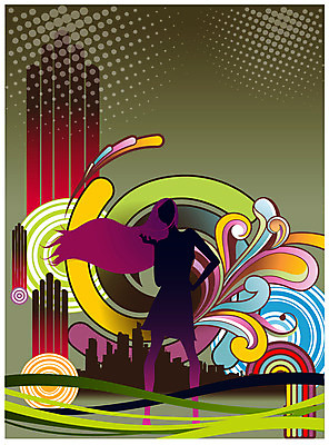 EPS 문양 여자 실루엣 백그라운드 무늬 일러스트 추상 빌딩 건물 파티 축제 화려 여자만 국내일러스트 건축물 컨셉 촬영기법 사람 이벤트 파일형식 벡터