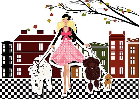 EPS 모델 우먼라이프 계절 여자 패션 반려견 낙엽 일러스트 거리 한명 사람 빌딩 20대 성인 야외 건물 반려동물 쇼핑 유행 귀여움 산책 가을 도시 개 강아지 외출 푸들 개성 달마시안 성인여자한명만 국내일러스트 동물 1 라이프스타일 건축물 컨셉 잎 포유류 휴식 청년 여자한명만 성인여자만 파일형식 벡터