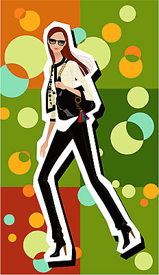 EPS 전신 모델 우먼라이프 계절 여자 패션 포즈 일러스트 한명 사람 20대 성인 쇼핑 청춘 유행 가을 개성 성인여자한명만 국내일러스트 1 라이프스타일 컨셉 청년 여자한명만 성인여자만 파일형식 벡터