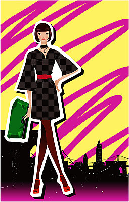 EPS 모델 우먼라이프 계절 여자 패션 포즈 일러스트 한명 사람 풍경 20대 성인 야외 쇼핑 유행 가을 도시 단발머리 개성 성인여자한명만 국내일러스트 1 라이프스타일 헤어스타일 청년 여자한명만 성인여자만 파일형식 벡터