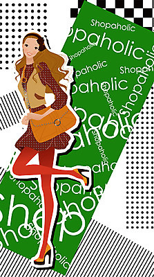 EPS 모델 우먼라이프 계절 여자 패션 포즈 일러스트 한명 사람 20대 성인 쇼핑 유행 가을 개성 쇼핑중독 성인여자한명만 국내일러스트 1 라이프스타일 청년 중독 여자한명만 성인여자만 파일형식 벡터