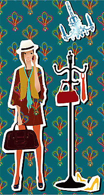 EPS 모델 우먼라이프 계절 여자 패션 구두 포즈 가방 일러스트 벽지 넥타이 전등 한명 사람 20대 성인 쇼핑 유행 가을 옷걸이 개성 통화 성인여자한명만 국내일러스트 1 라이프스타일 잡화 신발 모션 조명 청년 여자한명만 성인여자만 파일형식 벡터