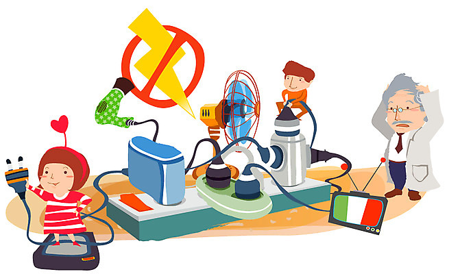 EPS 여자 할아버지 노년 남자 어린이 일러스트 불 실내 경고 안전 사람 소녀 소년 세명 전자제품 귀여움 텔레비전 선풍기 콘센트 전기에너지 위험 드라이어 사회이슈 예방 화재 생활안전 감전 감전사고 누전 멀티탭 전기사고 전기화재 충전기 국내일러스트 자연요소 컨셉 성인 내부 기계 가전제품 에너지 미용용품 사건 안전수칙 충전 파일형식 벡터