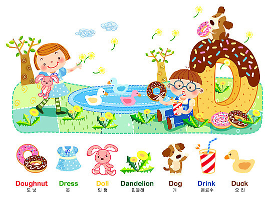 EPS 주간 나무 구름 학생 알파벳 영어 드레스 옷 여자 어린이교육 교육 남자 호수 음료 초등학생 어린이 인형 일러스트 교과목 교재 오리 영어교육 사람 소녀 소년 야외 책 친구 스터디 개 도넛 민들레 연습 학습자료 언어교육 D 습득 어학 어린이만 국내일러스트 자연요소 식물 문자 꽃 포유류 관계 조류 디저트 학습 교육자료 파일형식 벡터