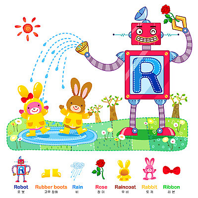 EPS 주간 나무 동물 문자 알파벳 영어 교육 꽃 리본 과학 일러스트 교과목 상상 교재 장화 영어교육 사람없음 야외 여름 단어 태양 장미 계란 알 토끼 비 로봇 토끼캐릭터 우비 과학교육 학습자료 언어교육 R 어학 국내일러스트 자연요소 식물 옷 계절 동물캐릭터 신발 포유류 날씨 반려동물 교육자료 파일형식 벡터