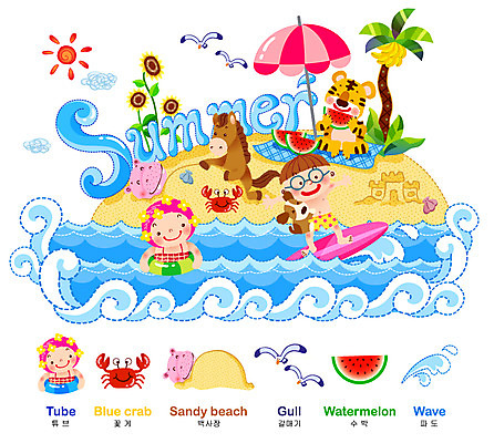 EPS 주간 동물 문자 알파벳 영어 계절 여자 어린이교육 교육 남자 초등학생 어린이 파도 바다 일러스트 교과목 상상 갈매기 방학 휴가 조개 교재 수박 여름방학 영어교육 사람 소녀 소년 해변 야외 두명 여름 친구 단어 여름휴가 바캉스 모래사장 게 파라솔 말_동물 호랑이 서핑 개 휴양지 호랑이캐릭터 모래성 하마 학습자료 언어교육 어학 어린이만 국내일러스트 자연요소 학생 모래 동물캐릭터 과일 포유류 관계 조류 어패류 갑각류 장소 수상스포츠 교육자료 파일형식 벡터 여름_계절