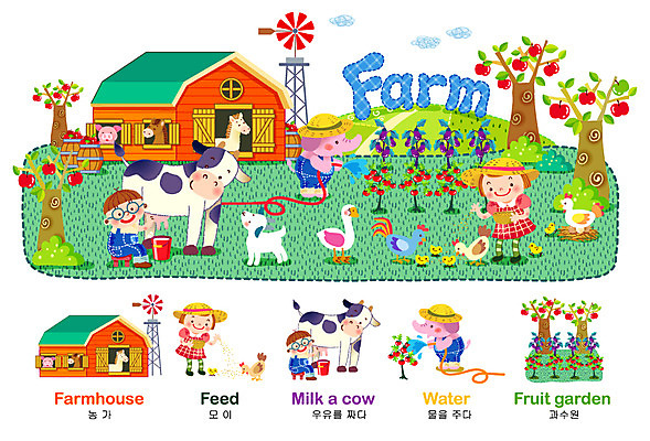 EPS 주간 문자 알파벳 영어 여자 어린이교육 교육 남자 초등학생 어린이 토마토 일러스트 교과목 가지 교재 염소 코끼리 오리 병아리 영어교육 사람 소녀 소년 야외 두명 친구 단어 농가 농장 농촌 시골 닭 말_동물 돼지 사과 모이 과수원 젖소 창고 밀짚모자 농장체험 학습자료 언어교육 어학 어린이만 국내일러스트 자연요소 모자_잡화 학생 농업 채소 과일 포유류 관계 조류 체험학습 소 먹이 교육자료 파일형식 벡터