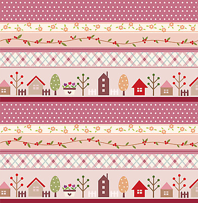 EPS 나무 문양 디자인 화분 백그라운드 무늬 패턴 일러스트 주택 사람없음 건물 울타리 마을 가로줄 국내일러스트 식물 건축물 선 담장 파일형식 벡터