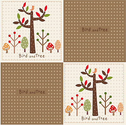 EPS 나무 식물 문양 디자인 백그라운드 무늬 패턴 일러스트 자연 조류 사람없음 버섯 국내일러스트 동물 생태계 파일형식 벡터