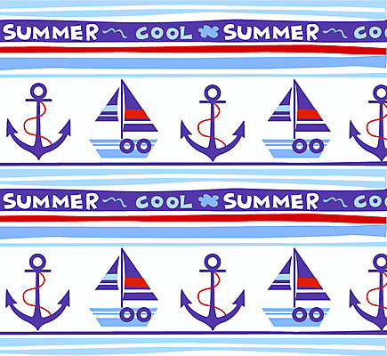 EPS 문양 디자인 계절 바다 백그라운드 무늬 패턴 일러스트 사람없음 여름 보트 닻 가로줄 선박 국내일러스트 선 수상교통 배_교통 파일형식 벡터