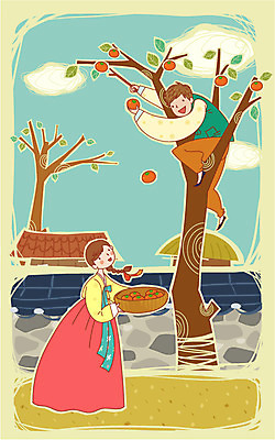 EPS 주간 전신 나무 구름 계절 여자 명절 기념일 열매 남자 전통문화 일러스트 주택 남매 감 사람 20대 야외 두명 10대 담장 농가 바구니 추석 가을 농촌 시골 한복 감나무 즐거움 고향 중추절 국내일러스트 자연요소 식물 한국전통 전통 감정 문화 과일 가족 청소년 이벤트 청년 건물 농장 중국 전통의상 파일형식 벡터