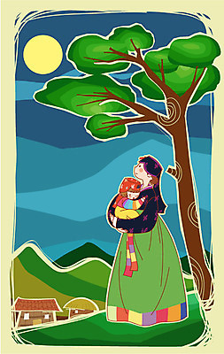 EPS 나무 계절 여자 명절 기념일 딸 전통문화 어린이 일러스트 가족 하늘 모녀 산 주택 사람 풍경 야외 두명 30대 추석 산책 보름달 달 가을 농촌 시골 야간 한복 정월대보름 고향 중추절 여자만 국내일러스트 자연요소 식물 한국전통 전통 문화 관계 엄마 휴식 이벤트 건물 장년 중국 전통의상 파일형식 벡터