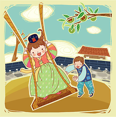 EPS 주간 구름 계절 여자 명절 기념일 남자 행복 전통문화 일러스트 가족 놀이 하늘 주택 남매 사람 야외 두명 농가 추석 전통놀이 가을 농촌 시골 한복 즐거움 고향 밤나무 그네뛰기 중추절 국내일러스트 자연요소 나무 한국전통 전통 감정 문화 관계 이벤트 건물 농장 중국 밤_견과류 전통의상 파일형식 벡터