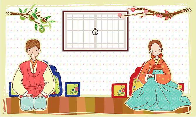 EPS 부부 커플 계절 여자 명절 기념일 남자 전통문화 한쌍 일러스트 실내 사람 앉기 20대 두명 30대 추석 가을 농촌 시골 인사 한복 매화나무 고향 밤나무 중추절 성인만 다소곳 국내일러스트 나무 한국전통 전통 문화 컨셉 관계 모션 이벤트 청년 내부 장년 중국 예절 밤_견과류 전통의상 파일형식 벡터