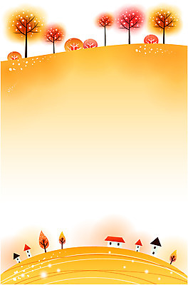 EPS 나무 식물 사계절 계절 백그라운드 일러스트 자연 주택 풍경 사람없음 야외 가을 언덕 가을배경 국내일러스트 건물 생태계 파일형식 벡터 가을_계절