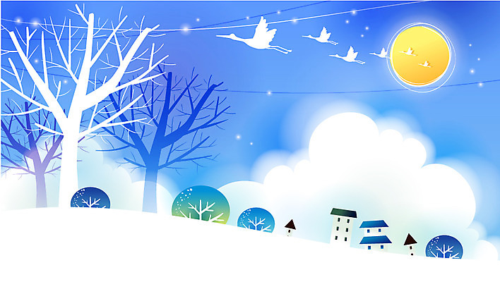 EPS 나무 동물 구름 척추동물 사계절 계절 백그라운드 겨울 일러스트 자연 조류 주택 풍경 사람없음 야외 마을 달 눈 야간 언덕 철새 겨울배경 국내일러스트 자연요소 식물 날씨 건물 생태계 파일형식 벡터