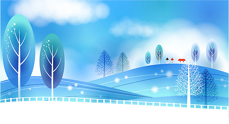 EPS 주간 나무 식물 사계절 계절 백그라운드 겨울 일러스트 자연 주택 풍경 사람없음 야외 눈 언덕 겨울배경 국내일러스트 자연요소 날씨 건물 생태계 파일형식 벡터