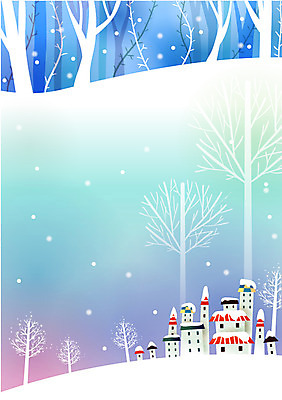 EPS 나무 식물 사계절 계절 백그라운드 겨울 일러스트 자연 주택 여러그루 풍경 사람없음 야외 마을 눈 겨울배경 국내일러스트 자연요소 다수 날씨 건물 생태계 파일형식 벡터