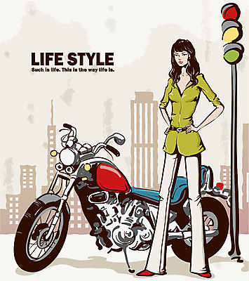 EPS 전신 우먼라이프 라이프스타일 여자 일러스트 한명 사람 20대 성인 라이프 생활 오토바이 여자만 여자한명만 성인여자만 청년만 청년여자만 성인한명만 청년여자한명만 성인여자한명만 성인만 국내일러스트 1 청년 바이크 파일형식 벡터