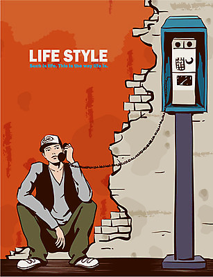 EPS 라이프스타일 남자 벽 맨라이프 일러스트 대화 한명 사람 앉기 20대 성인 야외 공중전화 통화 남자만 남자한명만 성인남자만 청년만 청년남자만 청년남자한명만 성인한명만 성인남자한명만 성인만 국내일러스트 1 모션 말하기 청년 생활 전화기 파일형식 벡터