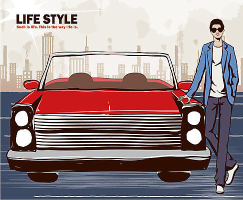 EPS 전신 라이프스타일 남자 맨라이프 일러스트 자동차 한명 사람 풍경 20대 성인 야외 라이프 생활 드라이브 도시 운전사 오픈카 남자만 남자한명만 성인남자만 청년만 청년남자만 청년남자한명만 성인한명만 성인남자한명만 성인만 국내일러스트 직업 1 육상교통 승용차 청년 운전 파일형식 벡터