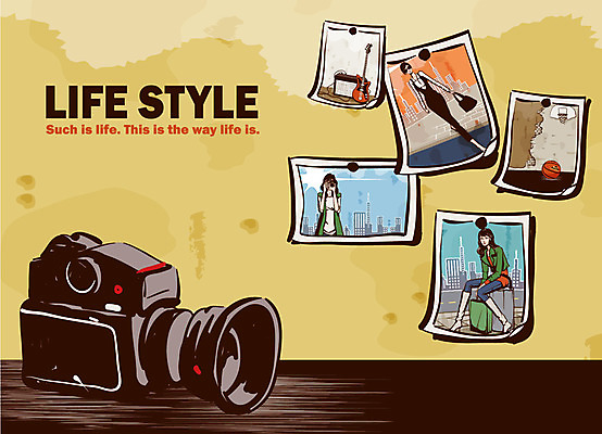 EPS 라이프스타일 일러스트 사람없음 전자제품 카메라 가전제품 추억 캠코더 기념사진 국내일러스트 컨셉 생활 파일형식 벡터