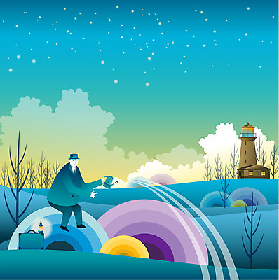 EPS 나무 구름 별 백그라운드 무지개 일러스트 교통시설 상상 밤하늘 휴식 등대 한명 사람 야외 판타지 물뿌리개 물주기 지평선 국내일러스트 자연요소 식물 1 교통 컨셉 모션 하늘 야간 시설 파일형식 벡터