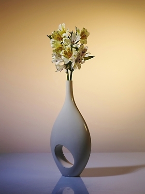 포토 JPG 식물 꽃 여러송이 실내 근접촬영 사람없음 세로 노란색 꽃병 백합 알스트로에메리아 국내포토 뷰포인트 컬러 다수 내부 파일형식