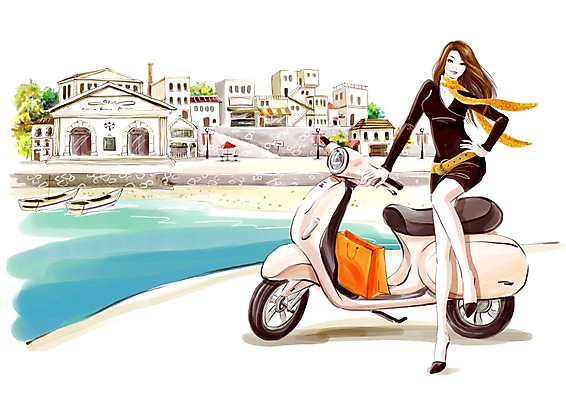 전신 PSD 우먼라이프 여자 패션 바다 일러스트 주택 한명 사람 풍경 20대 성인 해변 야외 쇼핑 청춘 마을 오토바이 가을 어촌 선박 여자만 여자한명만 성인여자만 청년만 청년여자만 성인한명만 청년여자한명만 성인여자한명만 성인만 국내일러스트 1 라이프스타일 계절 컨셉 수상교통 청년 건물 바이크 시골 파일형식