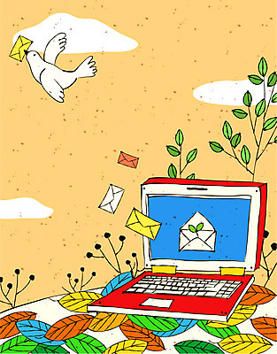 EPS 동물 구름 백그라운드 낙엽 인터넷 라인일러스트 일러스트 비즈니스 조류 나뭇잎 편지봉투 정보통신 이벤트 사람없음 노트북 컴퓨터 웹 이메일 편지 알림 라인아트 비둘기 소식_알림 국내일러스트 자연요소 선 컨셉 잎 통신 봉투 전자제품 정보 파일형식 벡터