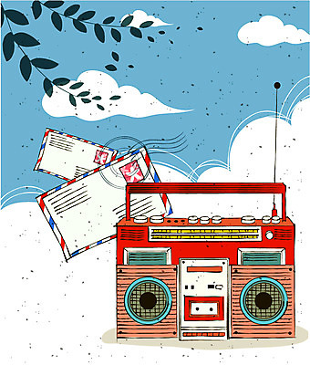 EPS 구름 음향기기 백그라운드 잎 라인일러스트 일러스트 나뭇잎 편지봉투 이벤트 사람없음 카세트테이프 편지 알림 라인아트 라디오 엽서 우표 소식_알림 국내일러스트 카드프레임 자연요소 식물 선 컨셉 봉투 프레임 전자제품 파일형식 벡터