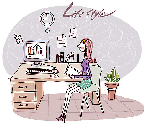 EPS 우먼라이프 라이프스타일 여자 화분 여유 커피 시계 의자 일러스트 비즈니스 그래프 책장 실내 한명 사람 20대 성인 컴퓨터 사무실 모니터 키보드 메모지 업무 직장인 비즈니스우먼 작업실 커피잔 책상 벽시계 문서 여자만 여자한명만 성인여자만 청년만 청년여자만 성인한명만 청년여자한명만 성인여자한명만 성인만 국내일러스트 직업 1 감정 음료 가구 잔 청년 내부 생활 전자제품 사무용품 작업 파일형식 벡터