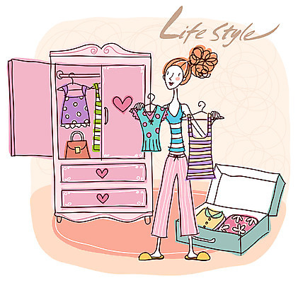 EPS 우먼라이프 라이프스타일 옷 여자 패션 가방 일러스트 슬리퍼 실내 한명 사람 20대 성인 상자 카펫 잠옷 하트 장롱 외출 고민 서랍장 수납 외출복 외출준비 여자만 여자한명만 성인여자만 청년만 청년여자만 성인한명만 청년여자한명만 성인여자한명만 성인만 국내일러스트 모양 1 잡화 감정 가구 신발 청년 내부 생활 준비 파일형식 벡터