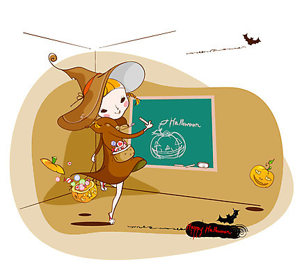 EPS 전신 여자 기념일 초등학생 어린이 일러스트 상상 호박 실내 사탕 한명 서기 사람 소녀 이벤트 10대 판타지 축제 칠판 할로윈 그리기 마녀 박쥐 여자만 여자한명만 소녀만 국내일러스트 1 학생 채소 포유류 모션 청소년 디저트 내부 어린이만 파일형식 벡터