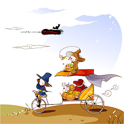 EPS 주간 구름 여자 기념일 남자 어린이 일러스트 상상 하늘 호박 사람 소녀 이벤트 소년 야외 두명 10대 친구 판타지 축제 카펫 할로윈 망토 마녀 마차 십대만 국내일러스트 자연요소 교통수단 채소 관계 청소년 파일형식 벡터